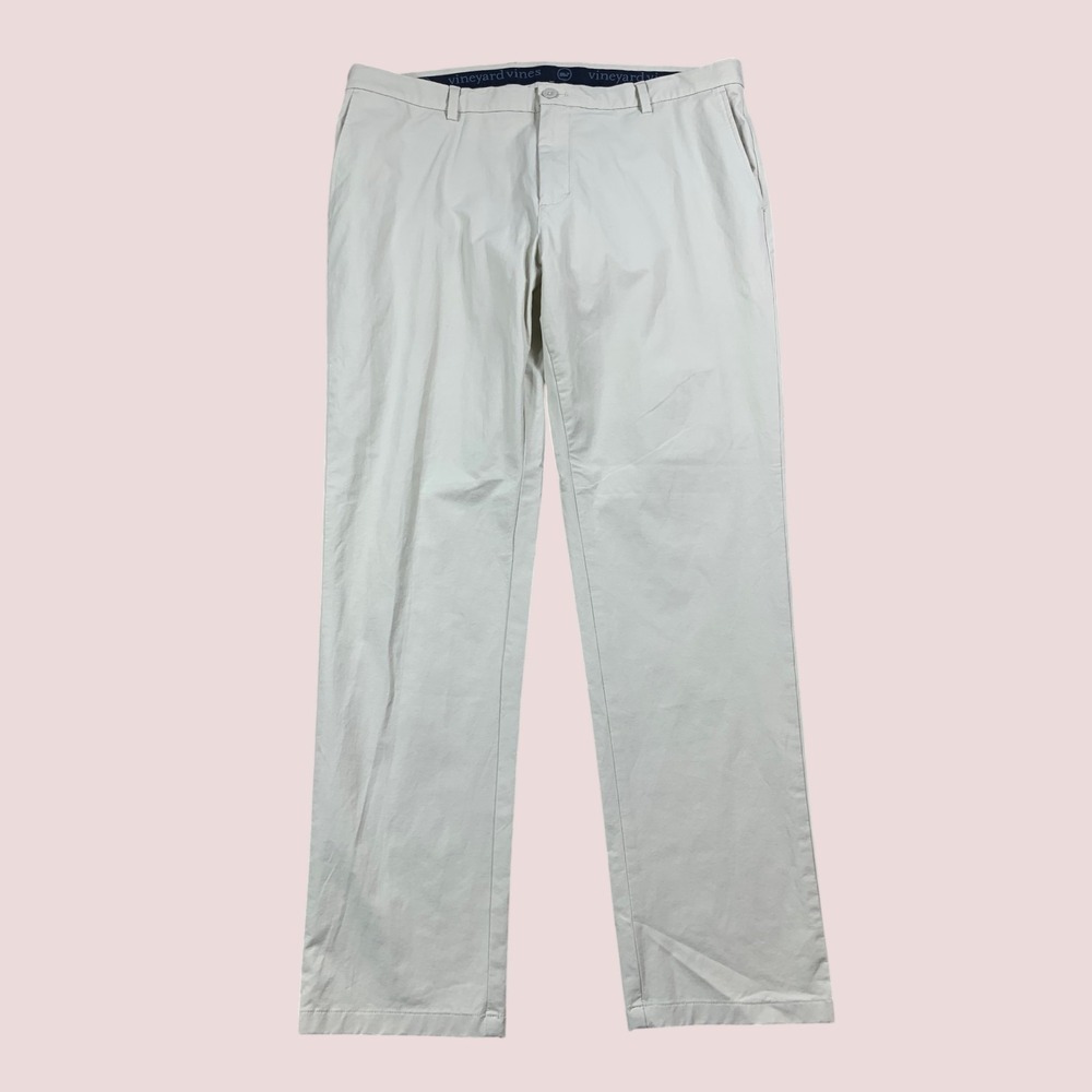 Vineyard Vines Performance On-The-Go Pants Mens 40x32 Stone OTG Stretch Travel